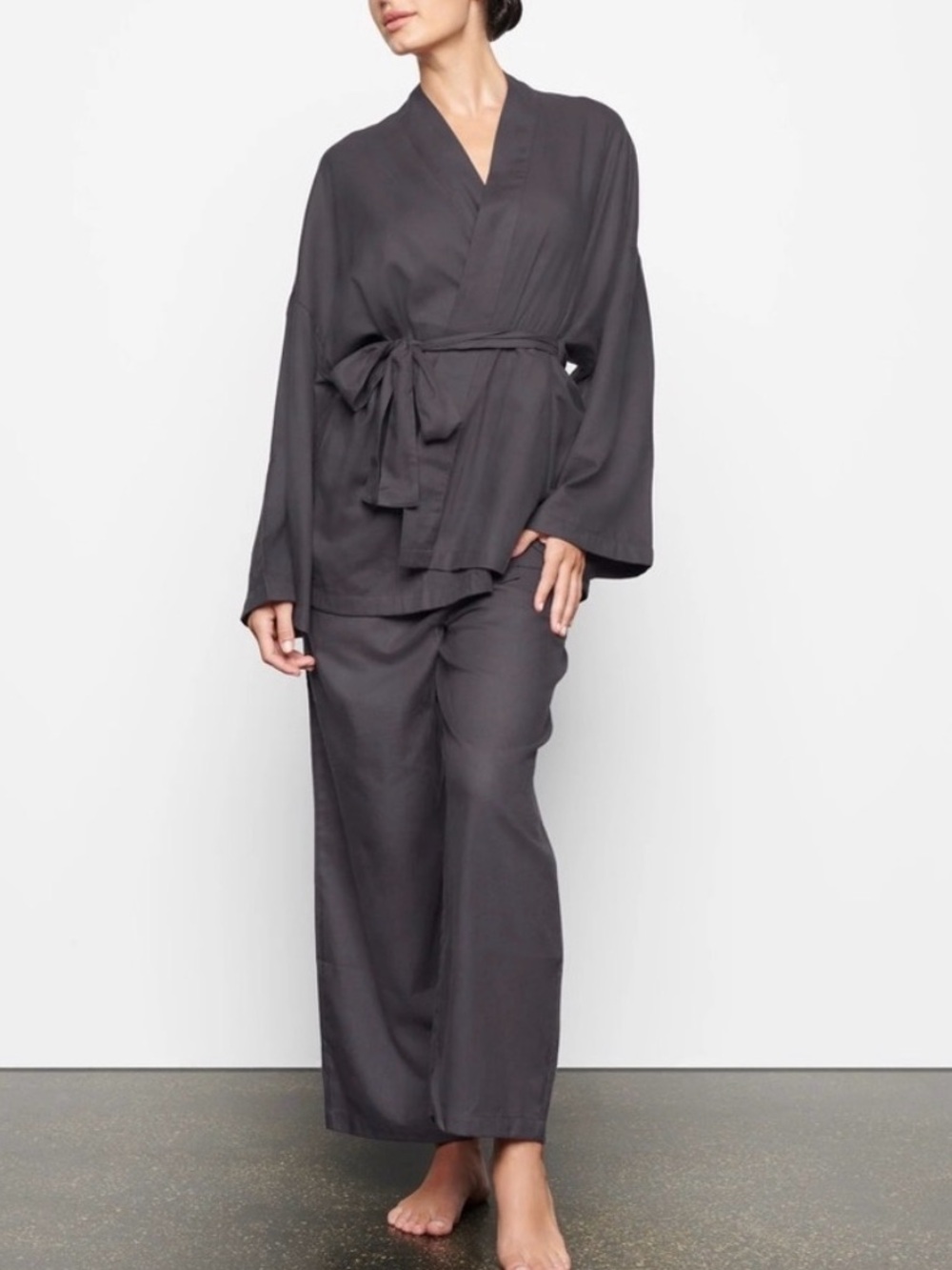 Skims Cotton Modal Set / Robe & Pants XS